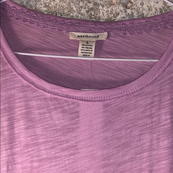 Westbound L flutter-sleeve lilac, NWT, cottons - Picture 3 of 7